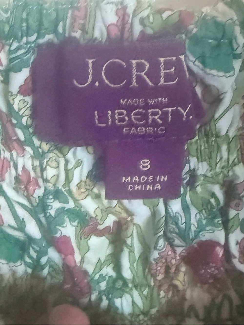 J. Crew Floral Smocked Midi Dress - Pink & Green - Picture 6 of 6